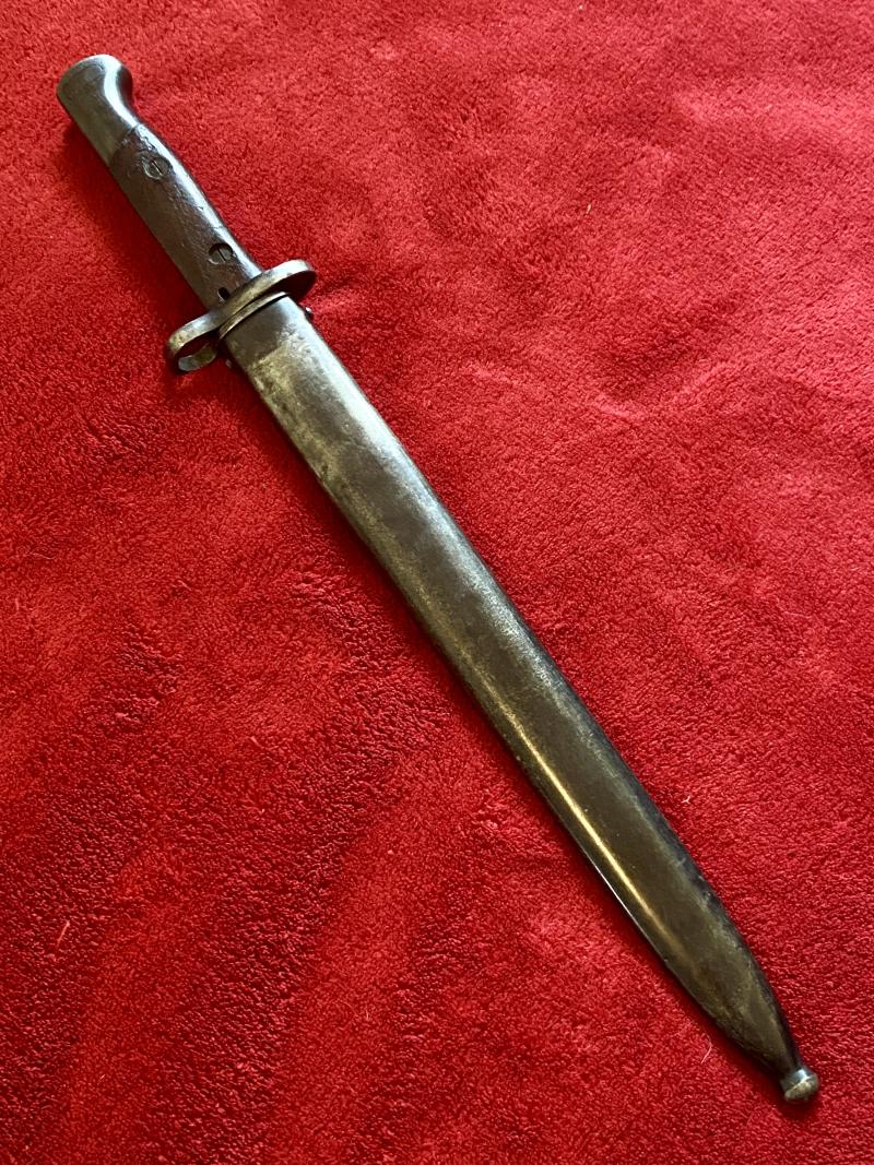 Antique Portuguese M1904 Sword Bayonet and Scabbard made by Simson & Co of Suhl Germany