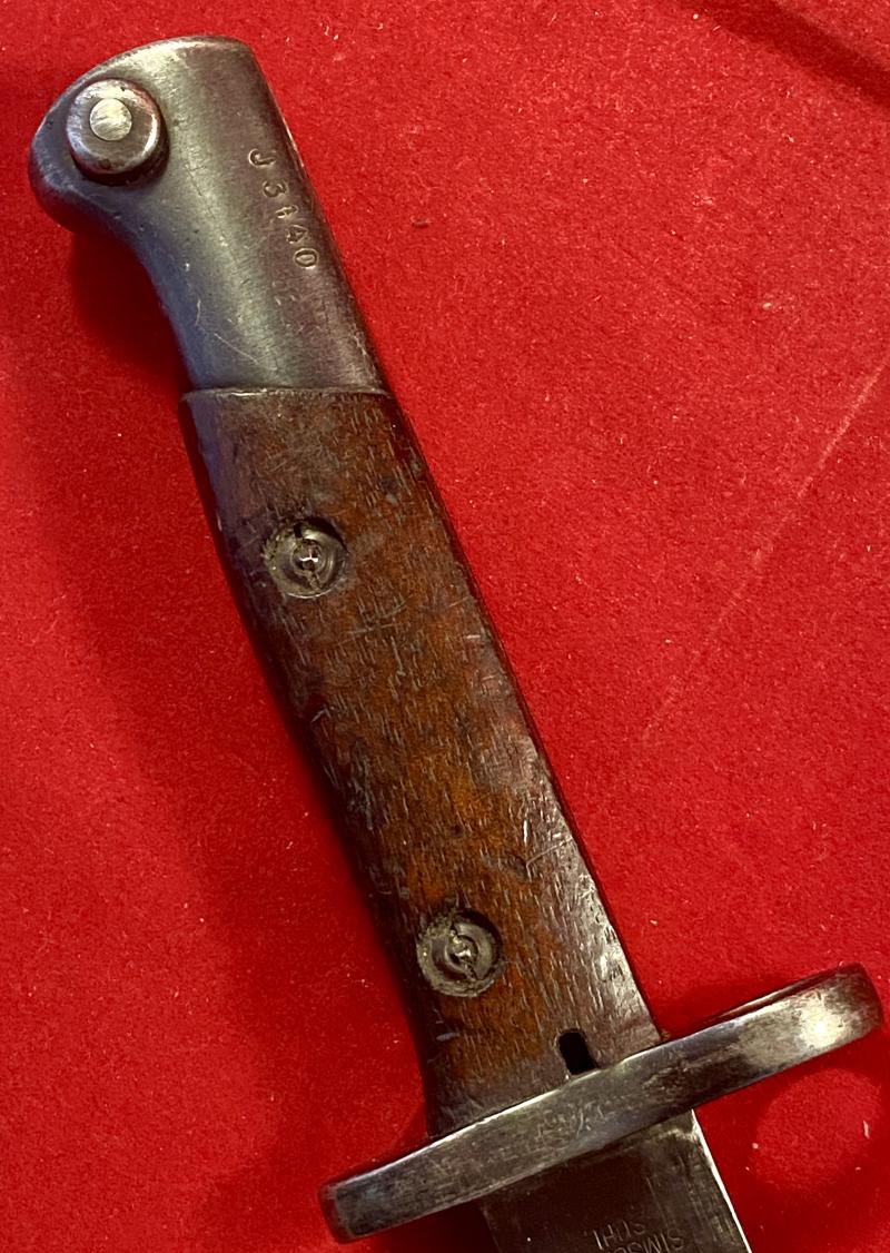 Antique Portuguese M1904 Sword Bayonet and Scabbard made by Simson & Co of Suhl Germany