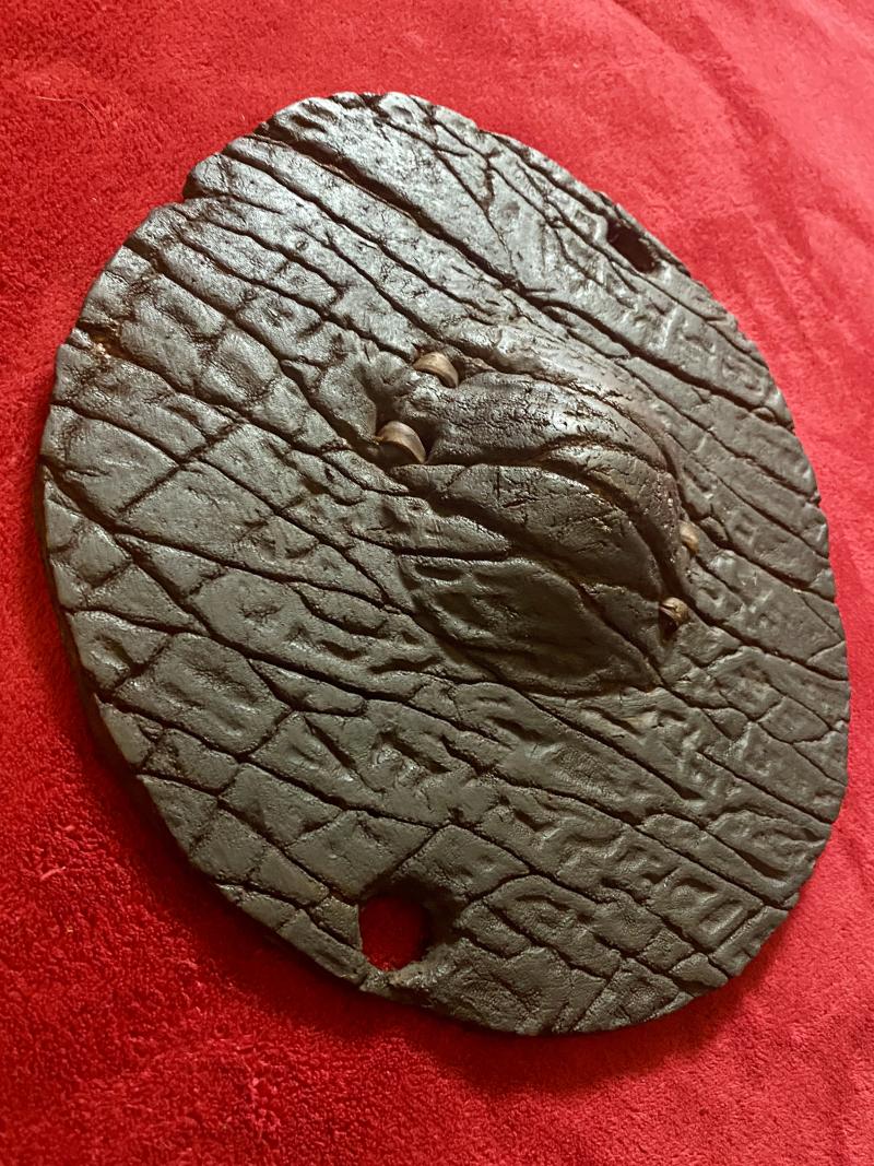 Rare 19th Century Elephant Hide Warrior Shield from the Hadendoa people of the Beja Tribe from Sudan/Eritrea