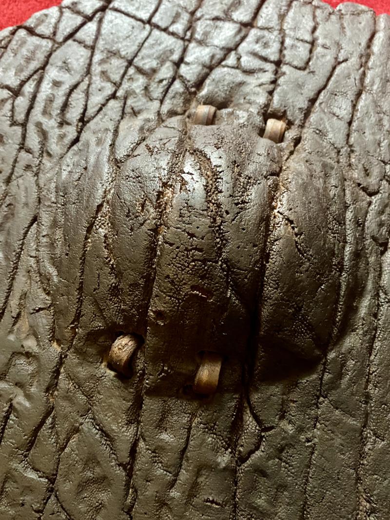 Rare 19th Century Elephant Hide Warrior Shield from the Hadendoa people of the Beja Tribe from Sudan/Eritrea