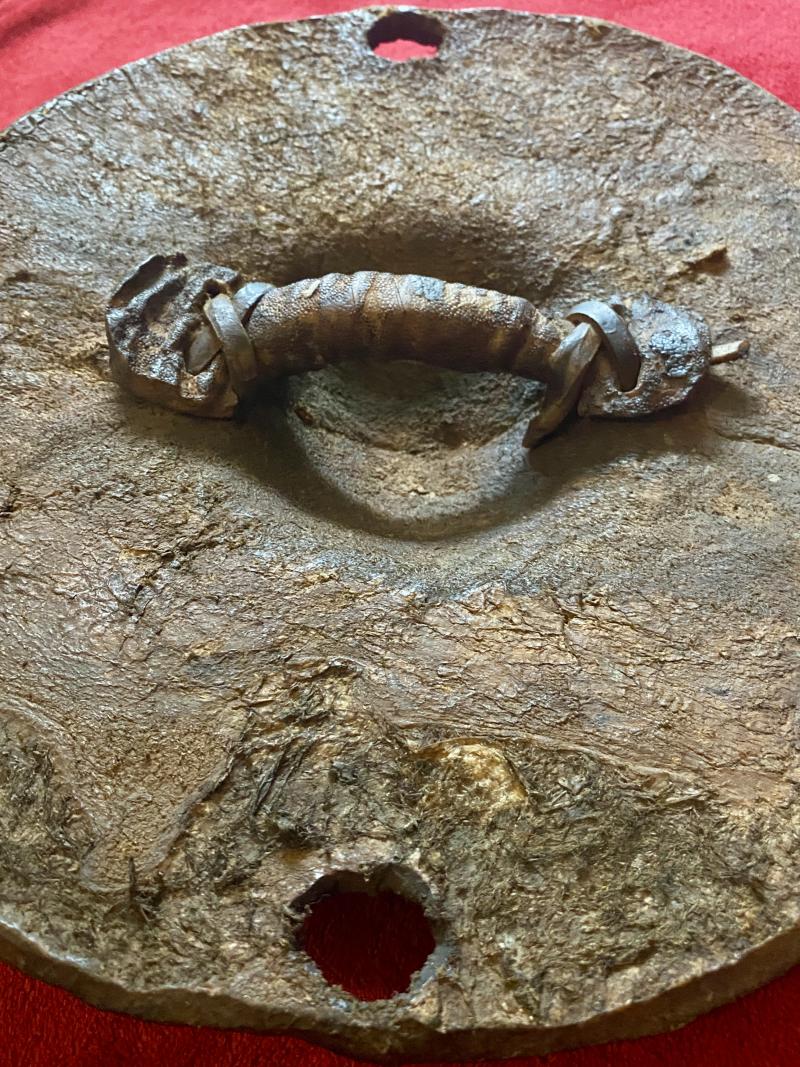 Rare 19th Century Elephant Hide Warrior Shield from the Hadendoa people of the Beja Tribe from Sudan/Eritrea