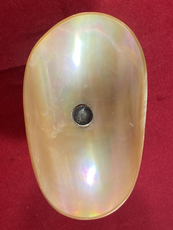 Stunning Antique Mother of Pearl and Hallmarked Silver Pedestal Caviar Dish by Mappin & Webb 1923