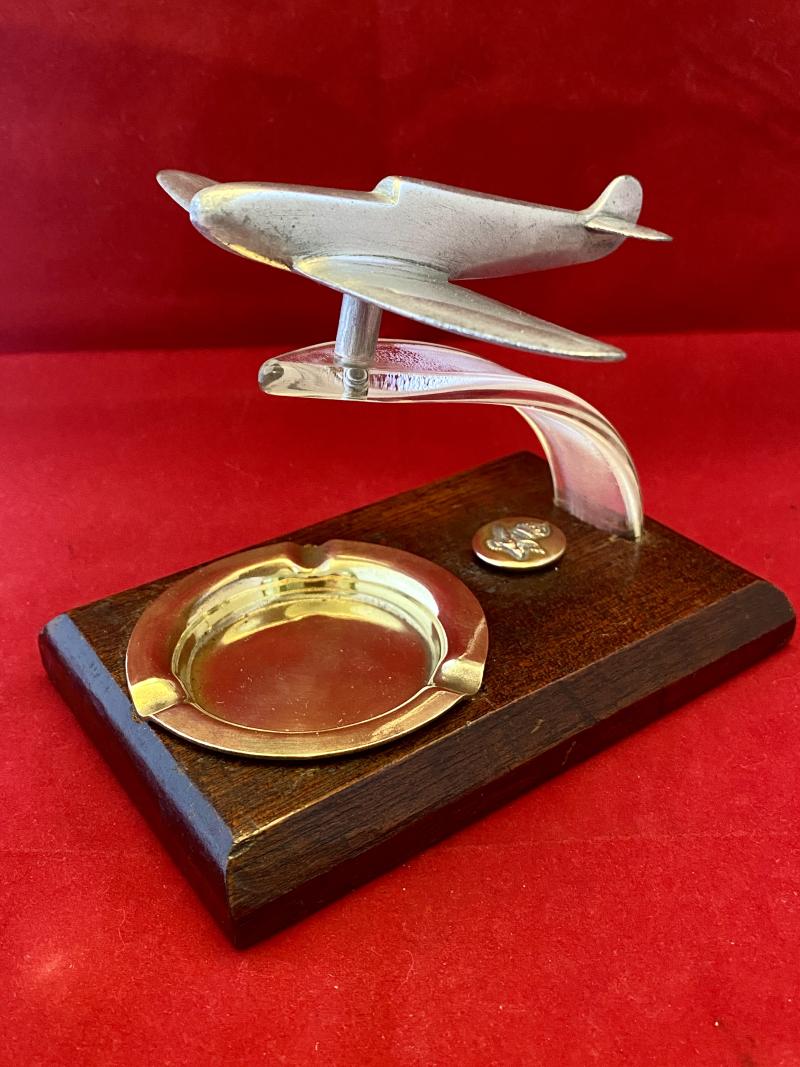 WW2 Trench Art RAF Spitfire Desk Ashtray