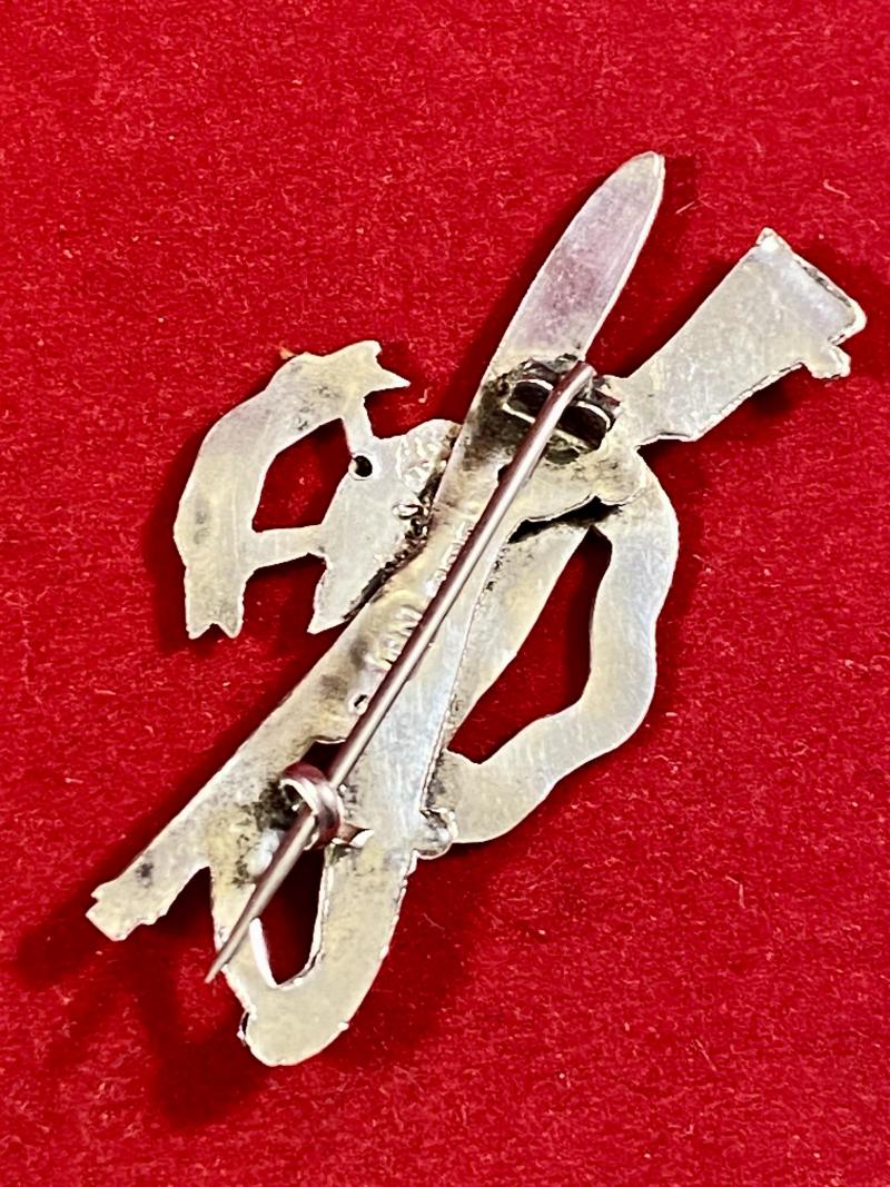 Unusual WW1 Hallmarked Silver Royal Artillery Sweetheart Brooch by Frederick Narborough - 1914