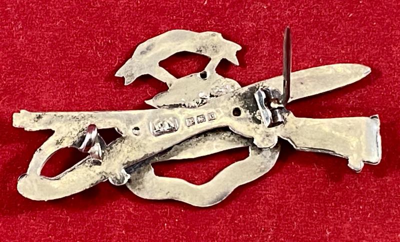 Unusual WW1 Hallmarked Silver Royal Artillery Sweetheart Brooch by Frederick Narborough - 1914