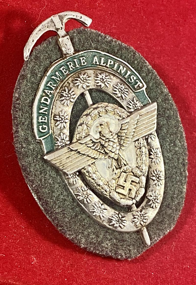 REPRODUCTION German WW2 Gendarmerie Alpinist Badge