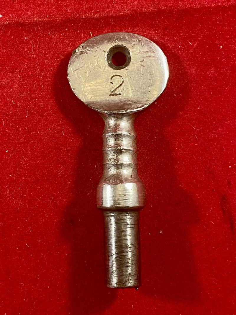 Pair of British Police Hiatt “D” Type Handcuffs with a Key c1920