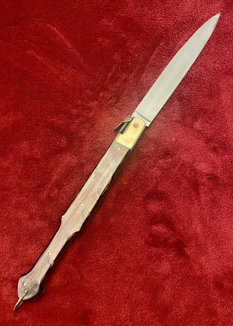 Impressive Portuguese Canesa Style Folding Lock Knife by CUREL with a large 9.25” stainless steel blade c1940