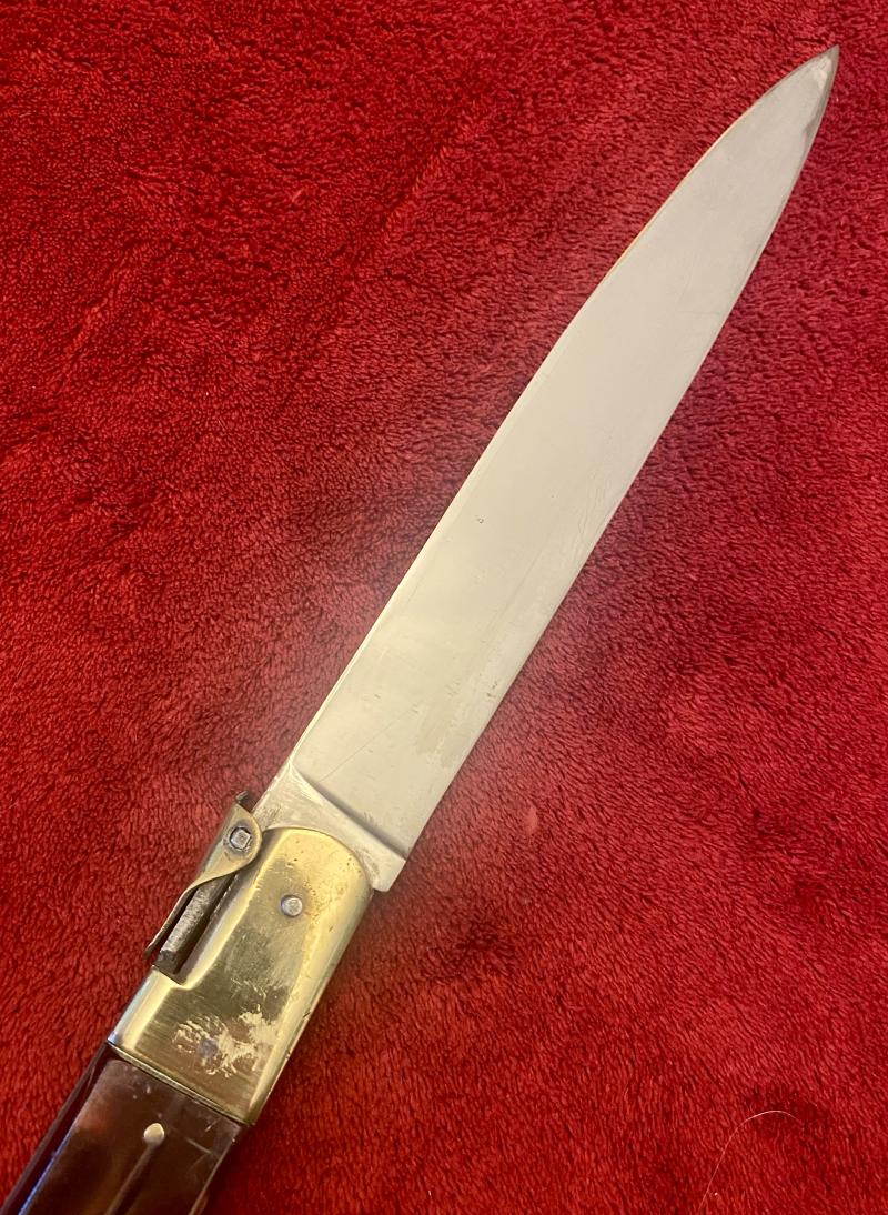 Impressive Portuguese Canesa Style Folding Lock Knife by CUREL with a large 9.25” stainless steel blade c1940