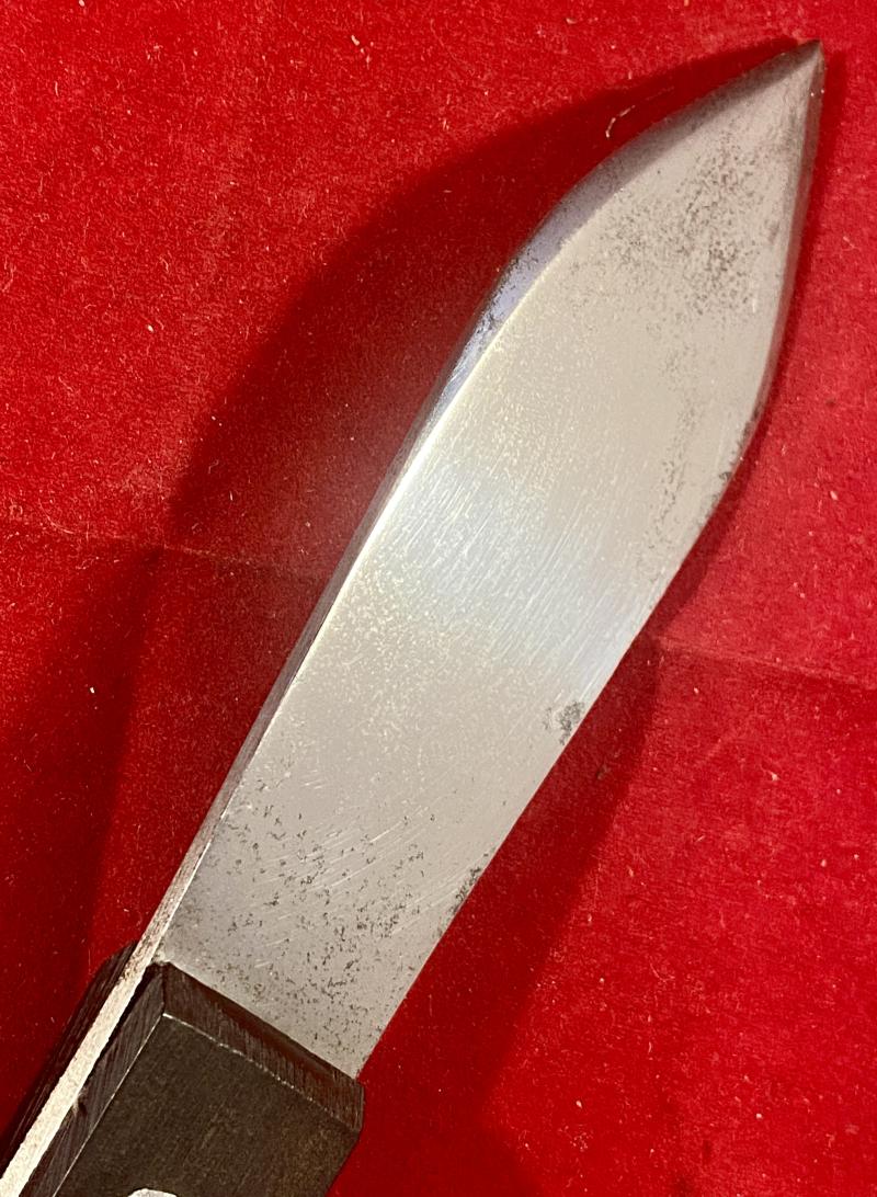 Vintage Plummet Major Throwing Knife by J. Nowill and Sons Sheffield with Leather Sheath