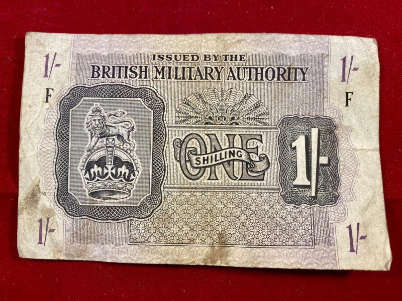 WW2 British Military Authority 1 Shilling Note Series F circa 1942