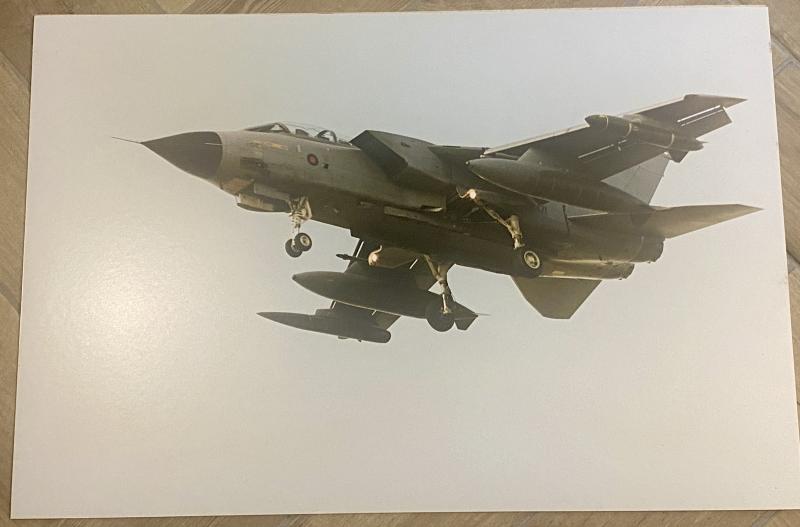 Large 30” x 20” Photo on Card of RAF Panavia Tornado GR.1B ZA471 in Flight