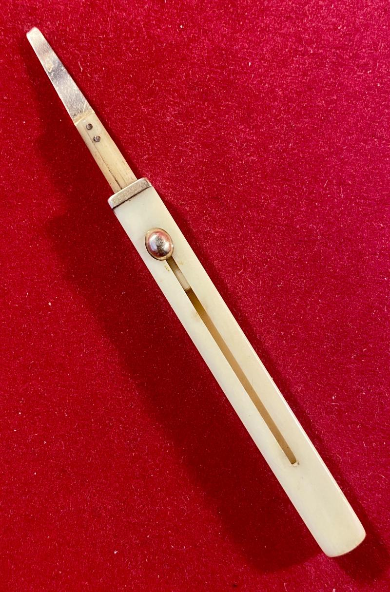 Rare Victorian Gold and Natural Material Toothpick Invented by T. C. Palmer and made by Sampson Mordan & Co. c1850