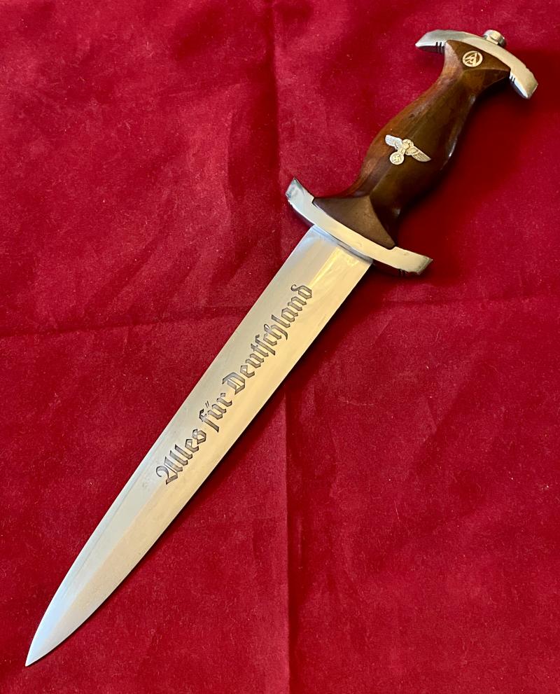 Near Mint WW2 German SA Dagger by MALSCH & AMBRONN STEINBACH Thuringia, with Original Short Hanger