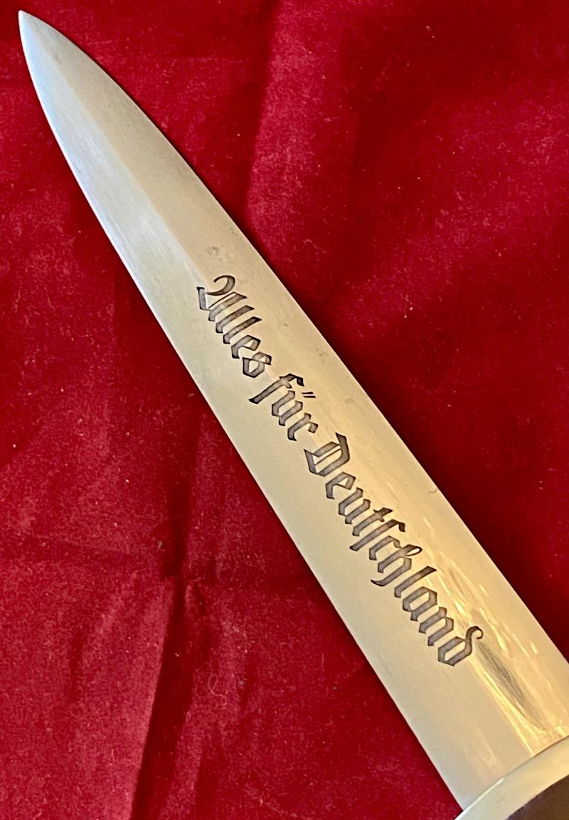 Near Mint WW2 German SA Dagger by MALSCH & AMBRONN STEINBACH Thuringia, with Original Short Hanger