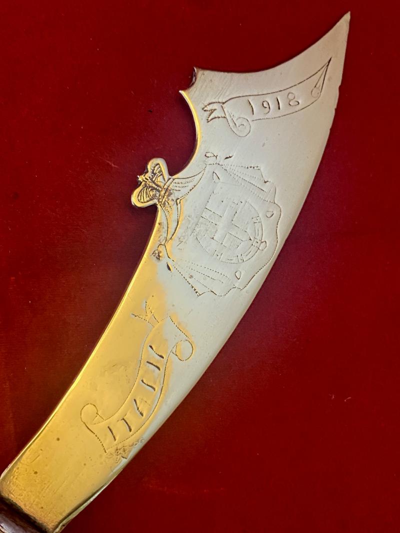 Pair of Italian WW1 Trench Art Letter Openers Commemorating the Battle of Solstice Italy - 15th June 1918