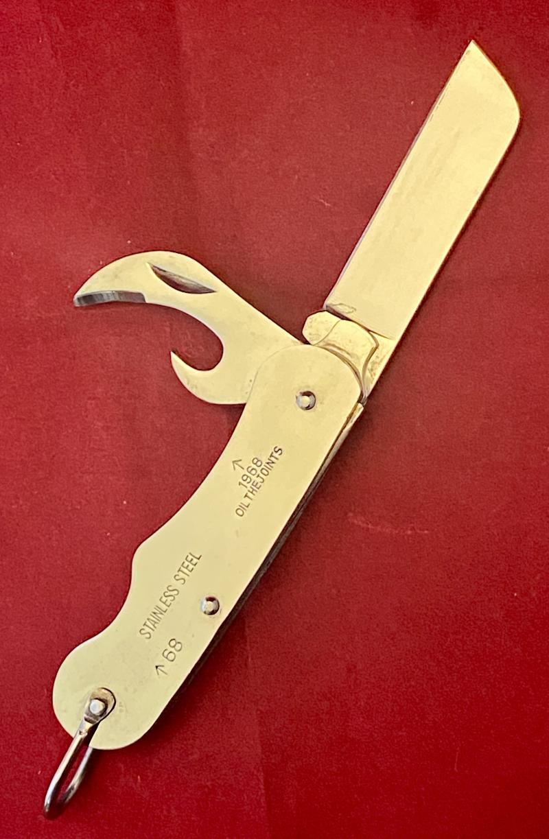 British Army Folding Two-Piece Stainless Steel Clasp or Jack Knife Dated 1968