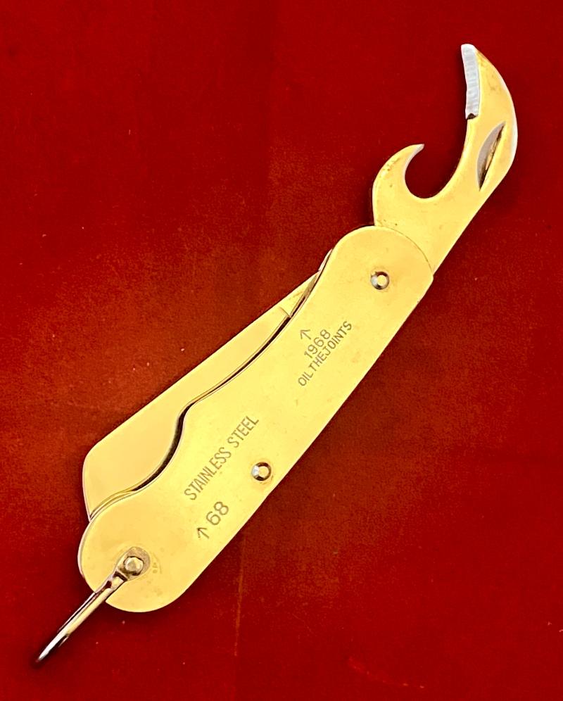 British Army Folding Two-Piece Stainless Steel Clasp or Jack Knife Dated 1968