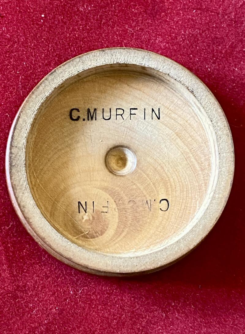 Antique Watchmaker’s Box Wood and Agate Stone Oil Pot