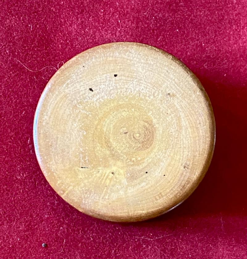 Antique Watchmaker’s Box Wood and Agate Stone Oil Pot