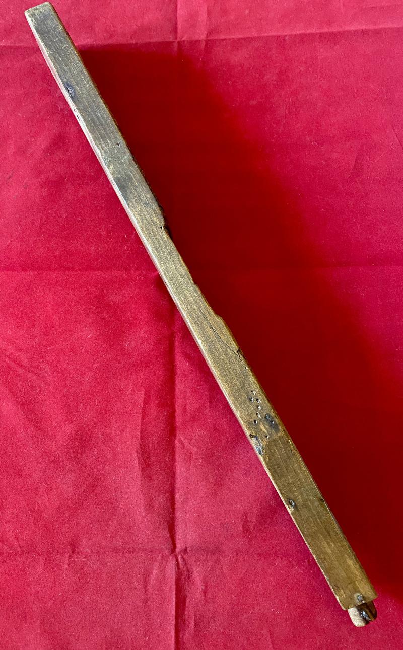 Unique WW2 British POW Hand Carved Wooden “Arm of a Chair” linked to the Royal Artillery