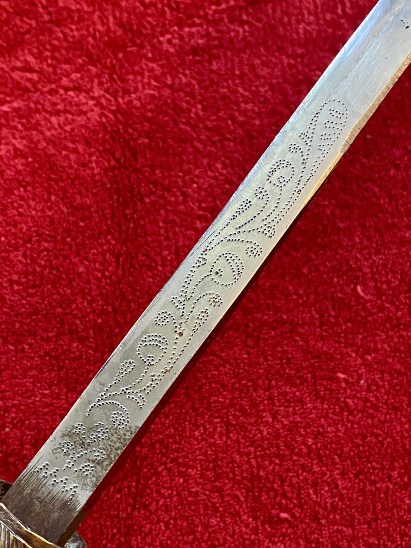 Antique Indian Sword Stick with Horn and Carved Bone Handle