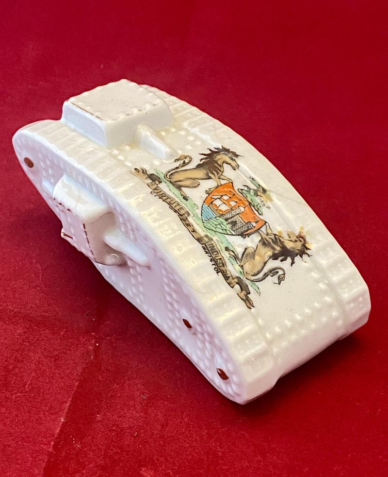 Arcadian Crested China WW1 British Tank - City of Bristol - c1917
