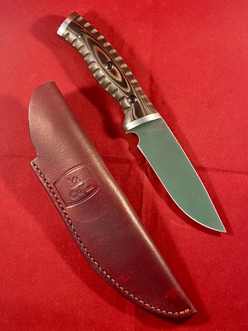 Mint BUCK 835 Selkirk Fixed Blade Knife with Custom Leather Sheath c2024