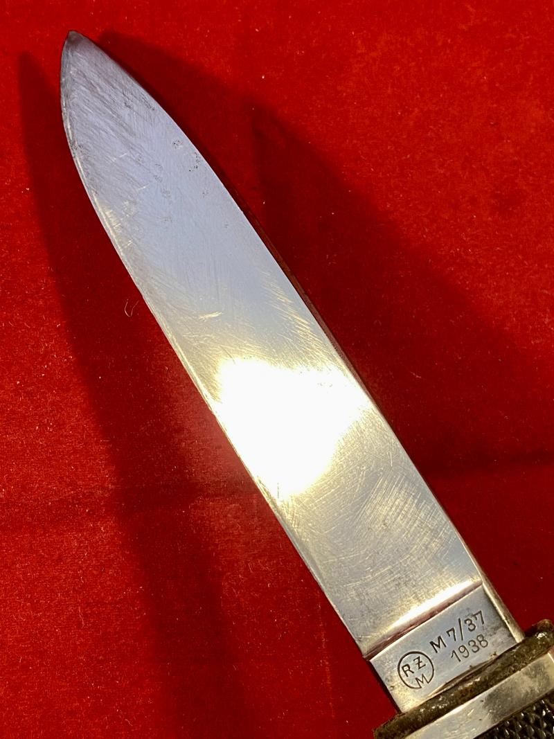 Early Double Proofed Hitler Youth Knife by Robert Klaas - Dated 1938