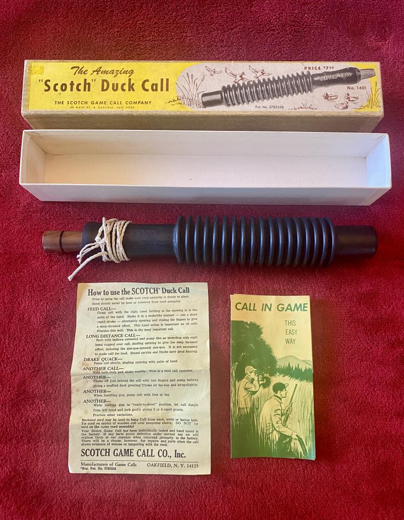 Vintage MIB “Scotch” Duck Caller Model 1401 by The Scotch Game Call Company New York c1960
