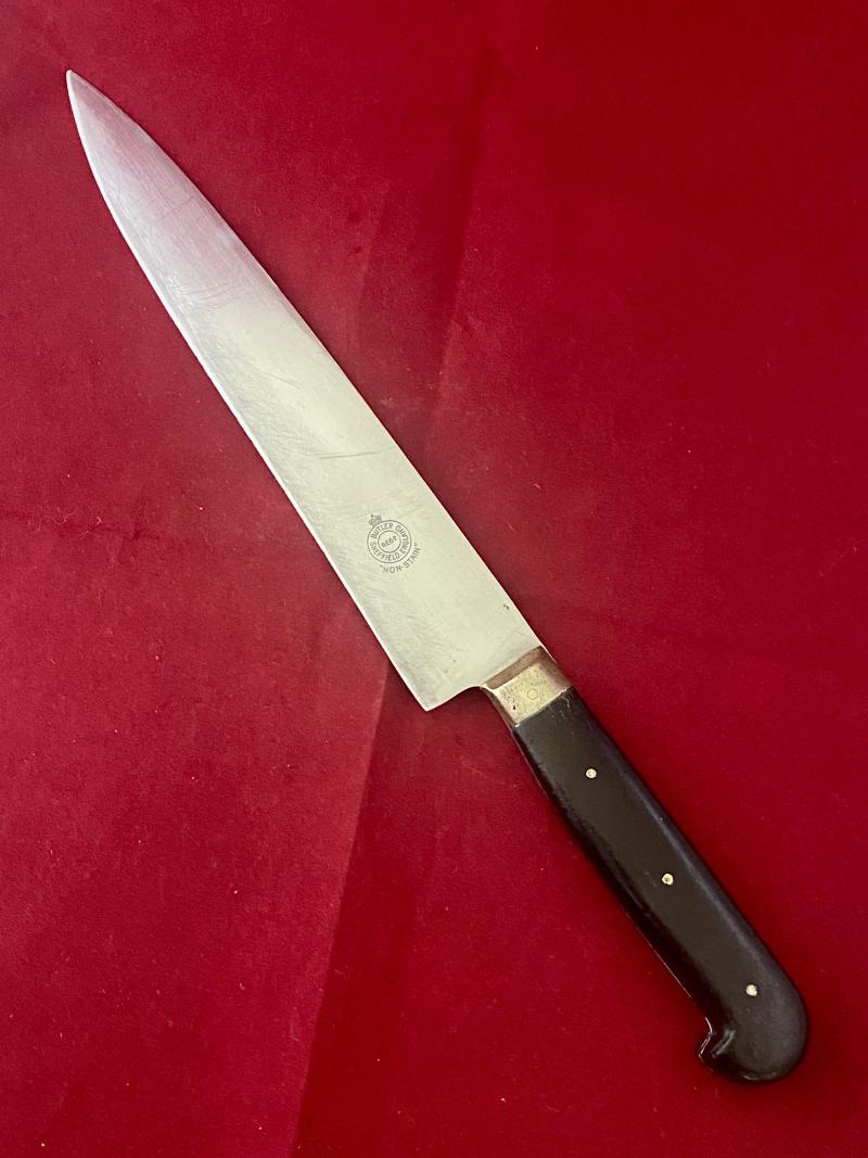 Antique Carving Knife with 8” “Non Stain” Blade and Dark Rosewood Grip by George Butler of Sheffield c1920