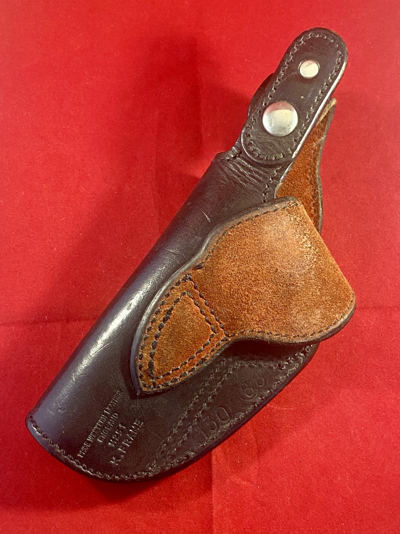 Vintage M251 K Frame Black Leather R/H Gun Holster by Price Western Leather England c1988
