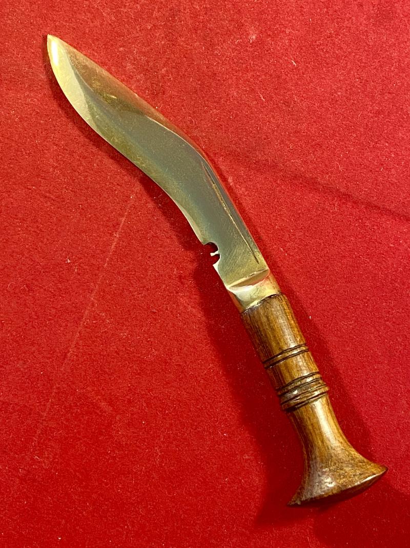 Miniature Kukri Knife with Engraved Dedication to “Major A.O.L Burke 7th Gurkha Rifles” of the Indian Army WW2