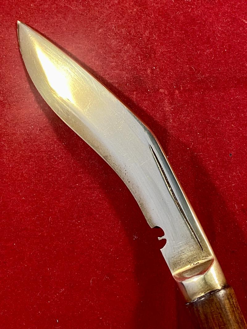 Miniature Kukri Knife with Engraved Dedication to “Major A.O.L Burke 7th Gurkha Rifles” of the Indian Army WW2