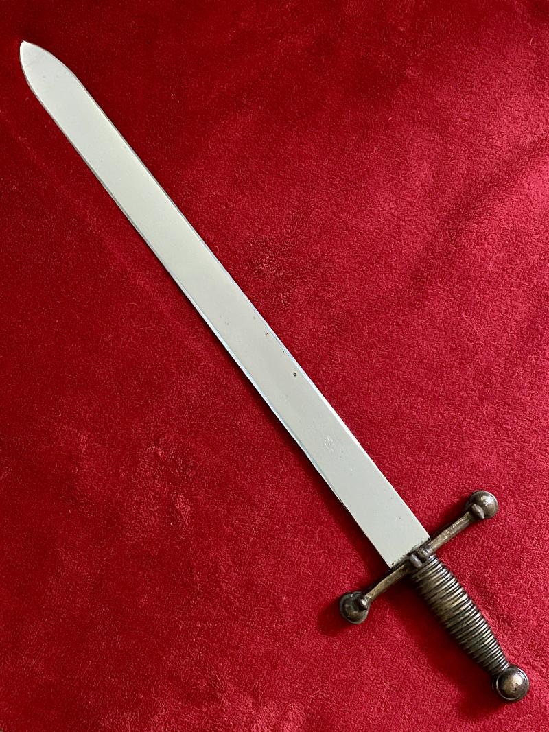 Unusual MARTINDALE “Presentation Machete” or Short Sword with 25” blade and Ornate Brass Hilt
