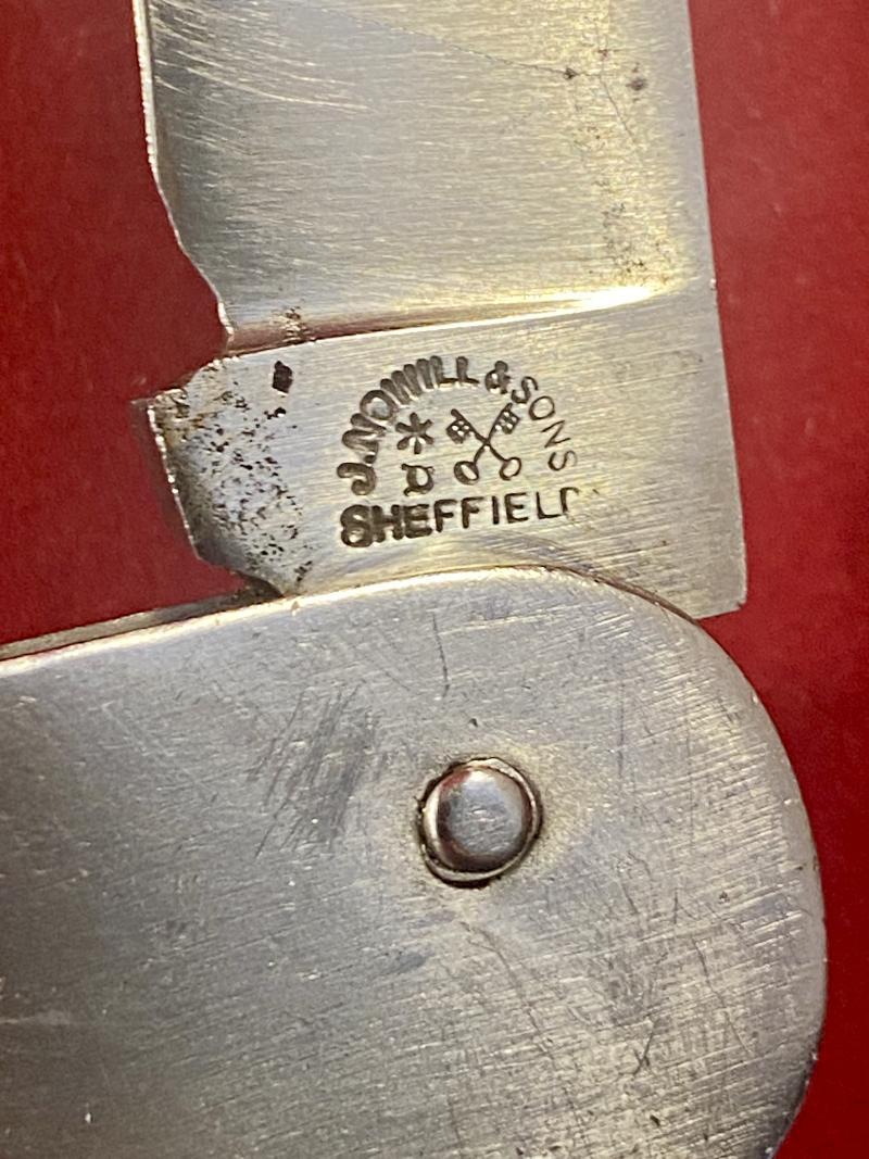 Vintage Folding Two-Piece Stainless Steel “Yachtmaster” Knife with Marlin Spike by J. Nowill & Sons Sheffield