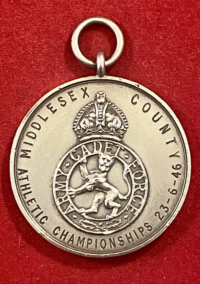 Army Cadet Force Silver Sports Medal awarded to L/CPL Cheeseman for 2nd Place in the 100yds in 1946