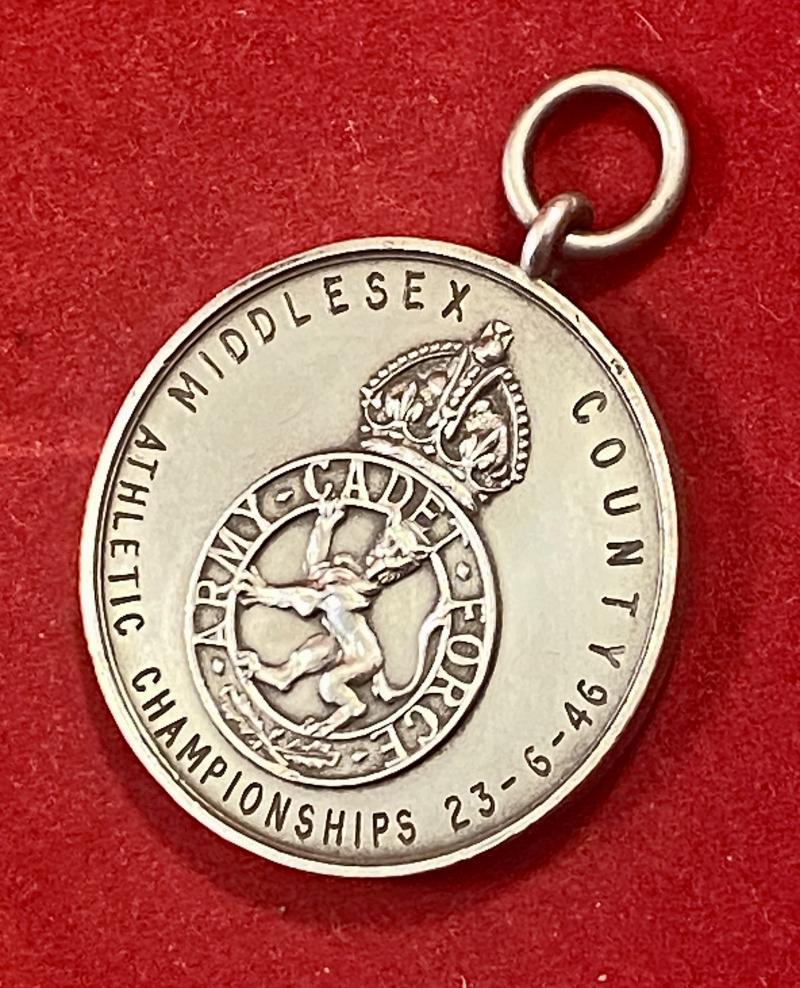 Army Cadet Force Silver Sports Medal awarded to L/CPL Cheeseman for 2nd Place in the 100yds in 1946