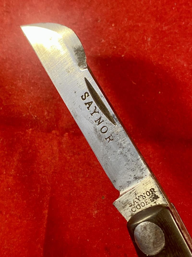 Scarce Antique Pocket Budding Knife with Oak Grip by SAYNOR COOKE & RIDAL c1880