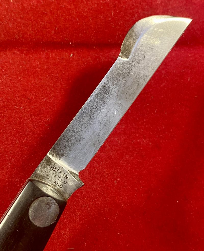 Scarce Antique Pocket Budding Knife with Oak Grip by SAYNOR COOKE & RIDAL c1880