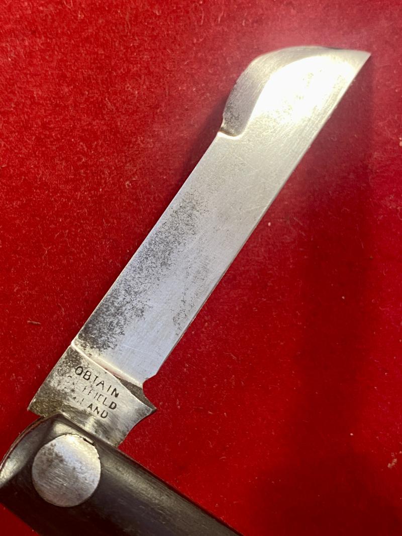 Scarce Antique Pocket Budding Knife with Oak Grip by SAYNOR COOKE & RIDAL c1880