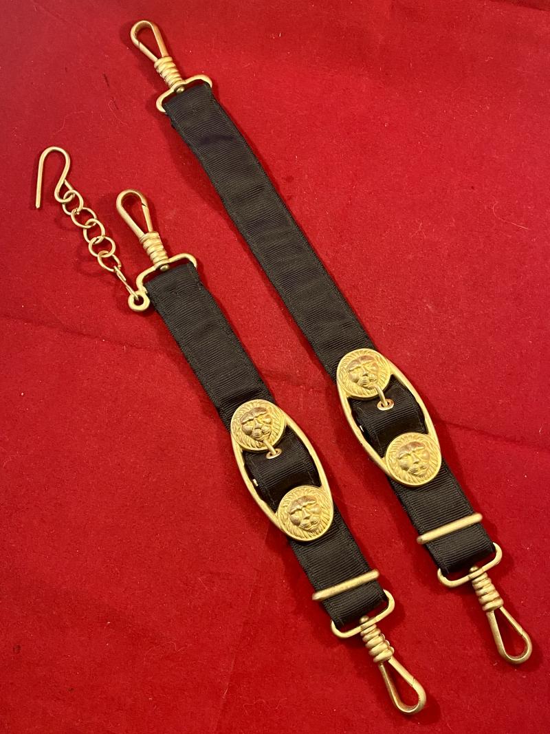 MINT - Third Reich Gilt Aluminium “Lion Face” Kriegsmarine Dagger Hangers