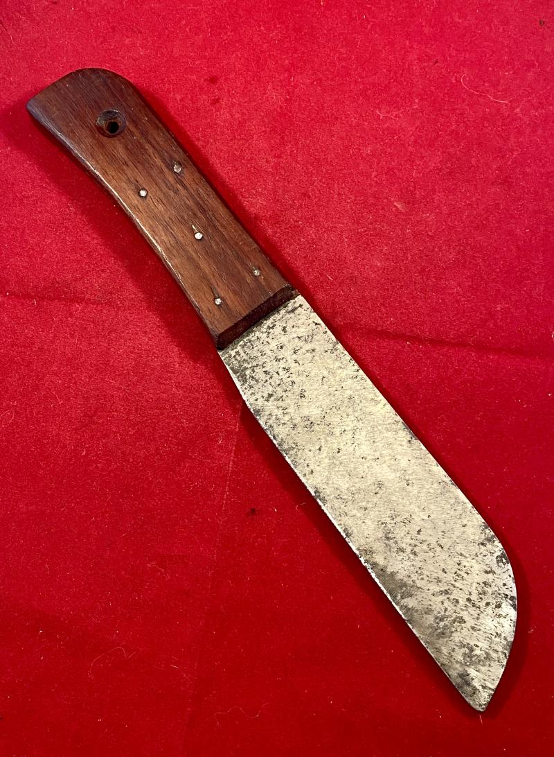 Vintage M.O.D Pattern Large Rigging Knife with Carbon Steel Blade and Rosewood Grip