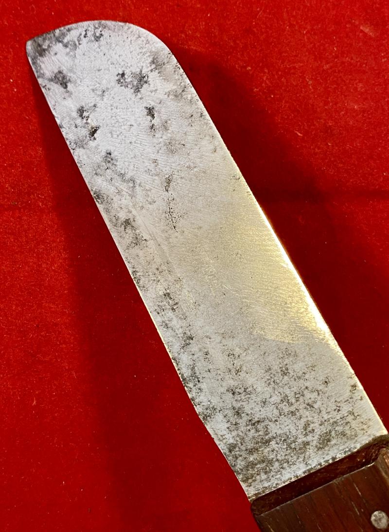 Vintage M.O.D Pattern Large Rigging Knife with Carbon Steel Blade and Rosewood Grip